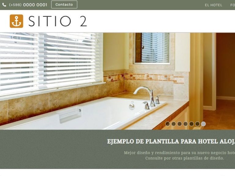 Demo de sitio web para alojamiento hotel. - HOTEL 2 . Diseño sitio web institucional